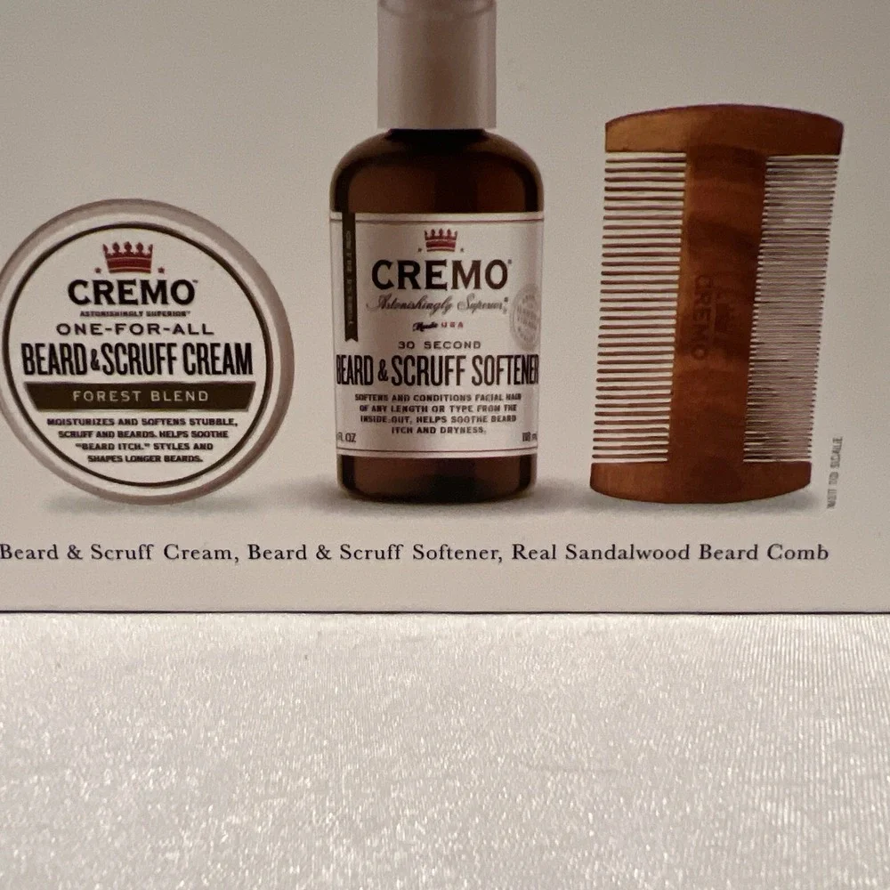 NEW CREMO FOREST BLEND‎ BEARD CREAM BEARD SOFTENER BRUSH SET BEARD CARE GROOMING